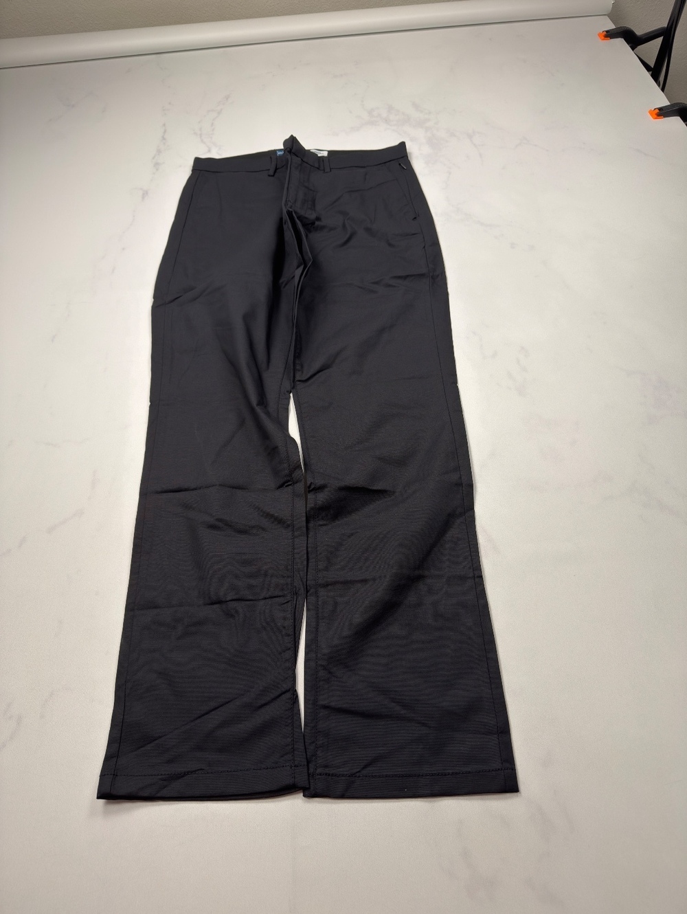 Old Navy Ultimate Tech Straight Trousers Black 2010s Straight Leg - Mens 32 x 32